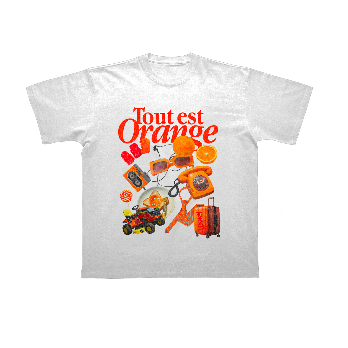 T-shirt « TOUT EST ORANGE » | blanc