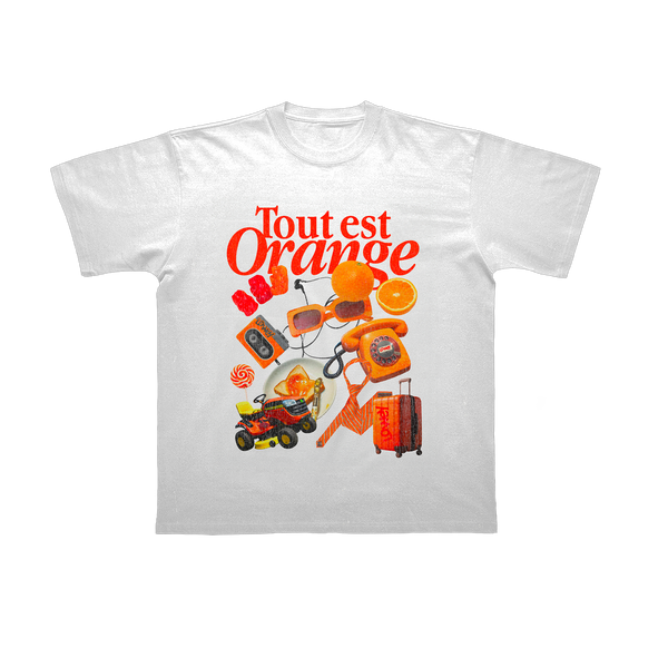 T-shirt « TOUT EST ORANGE » | blanc
